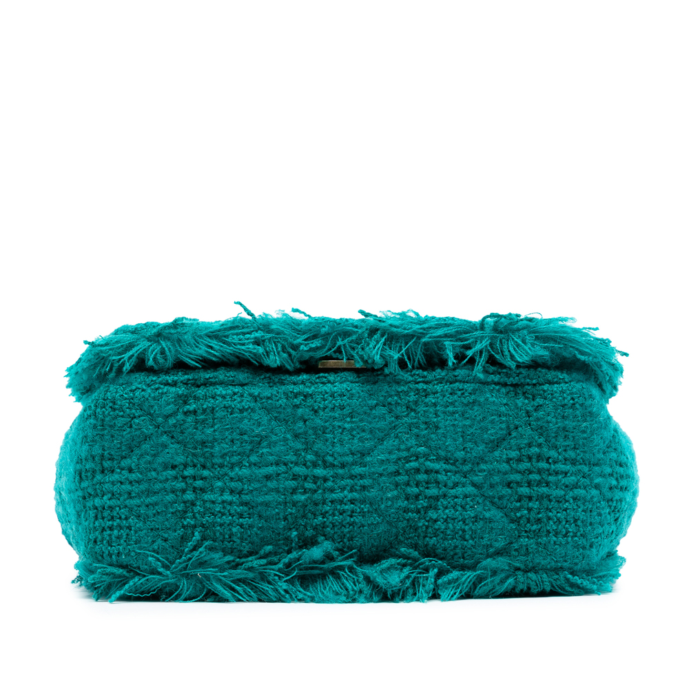 Pre-Loved Chanel Small Wool Tweed Giant Logo Flap - Picture 3 of 8